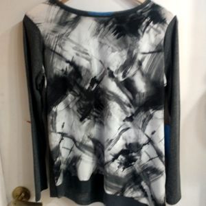 Vera Wang Gray Assymetrical Top